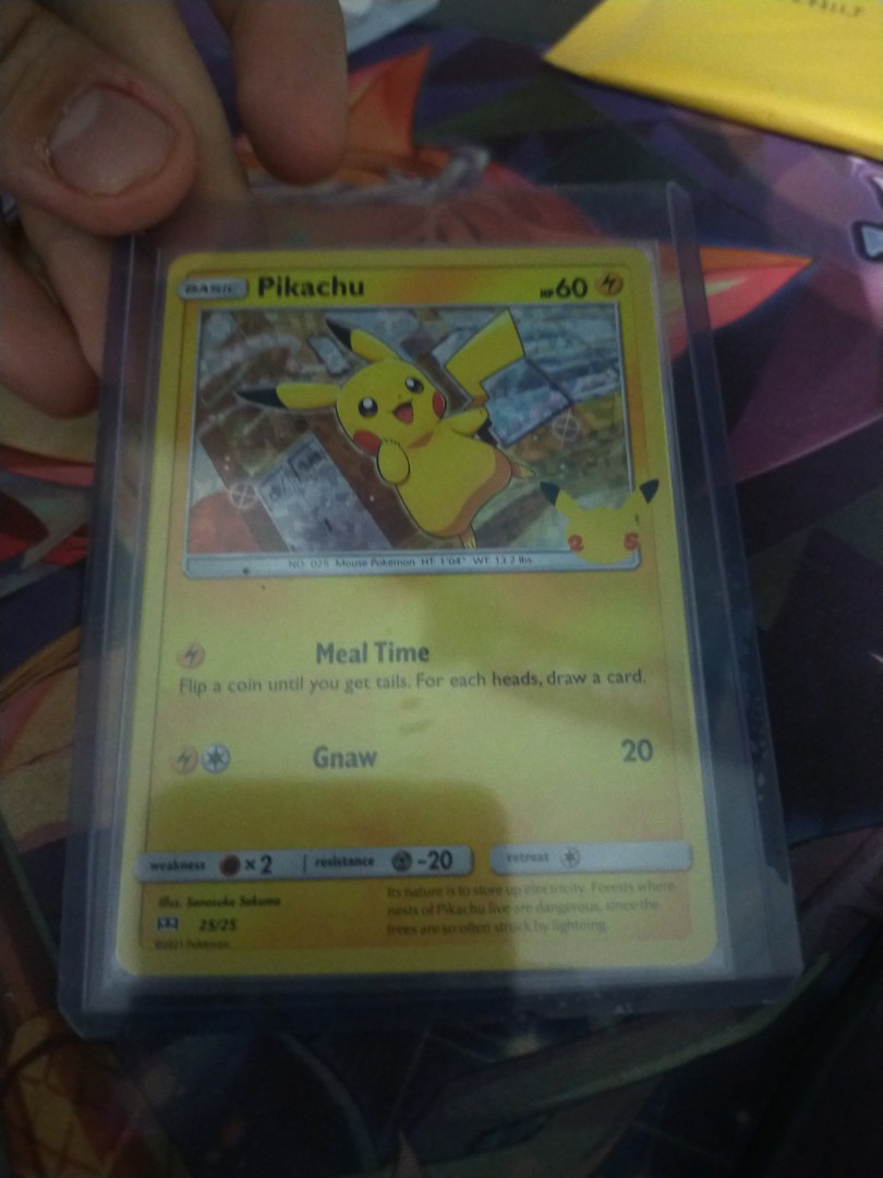 mcdonald's 25th anniversary pikachu holo