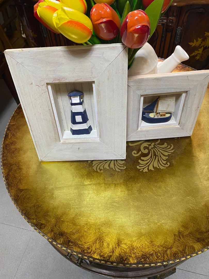 Rustic style wall decor- Lighthouse& Sailboat from England (Category: Frames & Pictures) located in Kawit. Submitted by downmemorylane1214 (Listing ID 1103385045, Image 3). Description: Decluttering Very good vintage condition Buyer to book and shoulder shipping .