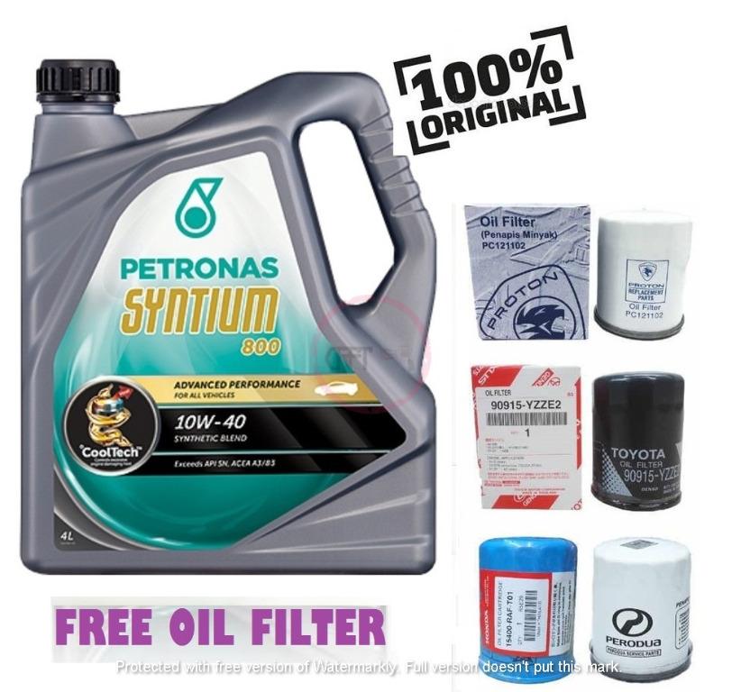 Sc465 Minyak Hitam Enjin Petronas Syntium 800 10w40 10w 40 Genuine Semi Synthetic Engine Oil 4l Free Oil Filter Proton Toyota Perodua Nissan Honda Kia Hyundai Auto Accessories On Carousell