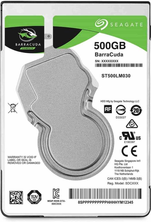 Seagate Barracuda ST500LM030 500GB 2.5-Inch SATA 6GB/S 5400RPM Internal Hard Drive63163831941505111