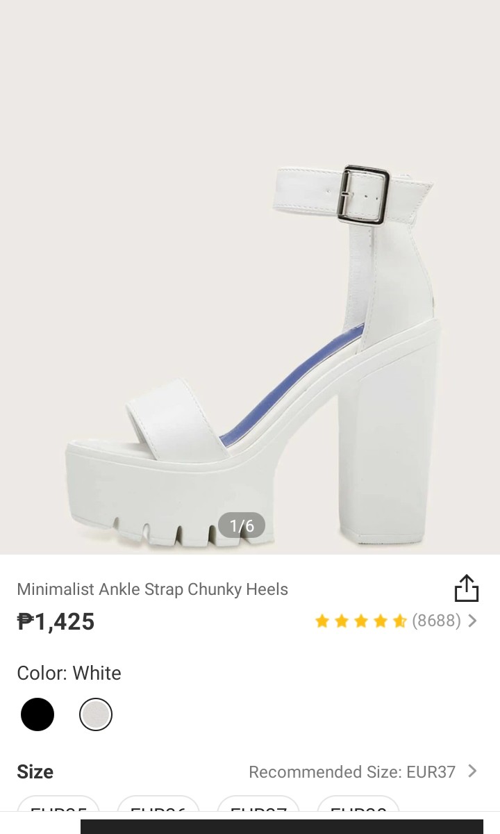 white platform sandals shein