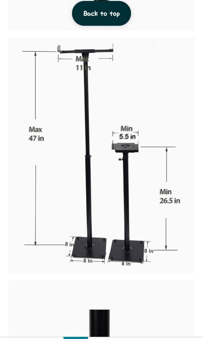 Videosecu 2 heavy duty pa dj club adjustable height satellite speaker stand mount cheap