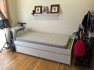 ikea slakt bed frame with under bed and storage drawers mattresses furniture home living furniture bed frames mattresses on carousell