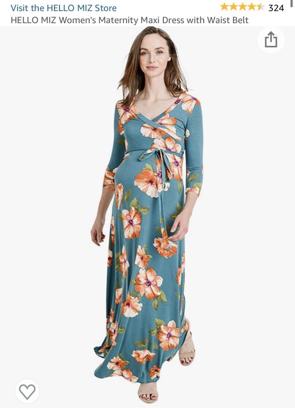 Floral maternity maxi dress Clearance