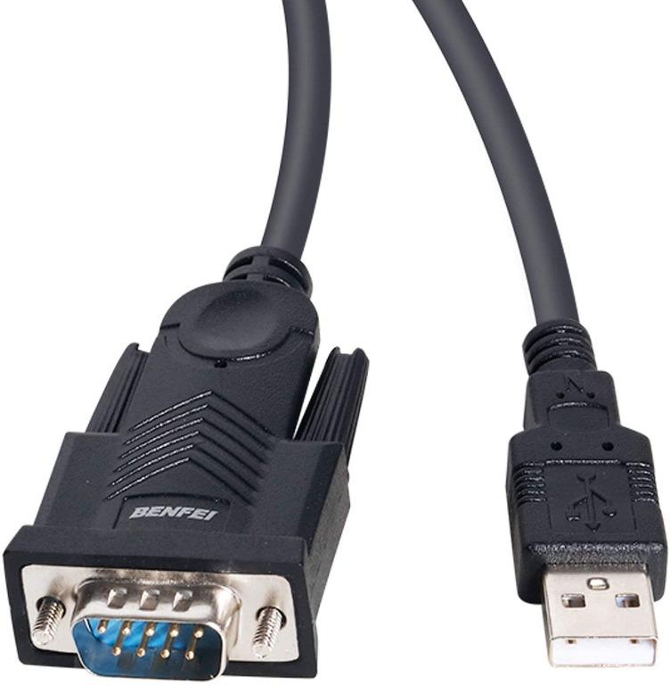USB to RS-232 RS232 DB9 Male Adapter 9-pin Serial Cable for Windows 7/8/10 No CD 