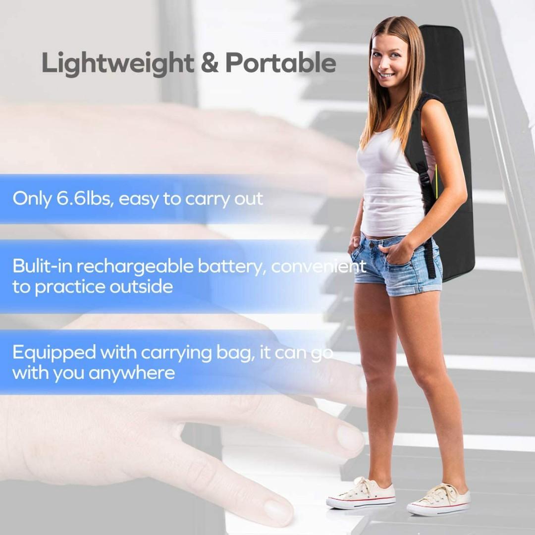 Veetop 88 Keys Foldable Electric Keyboard Portable Digital Piano with