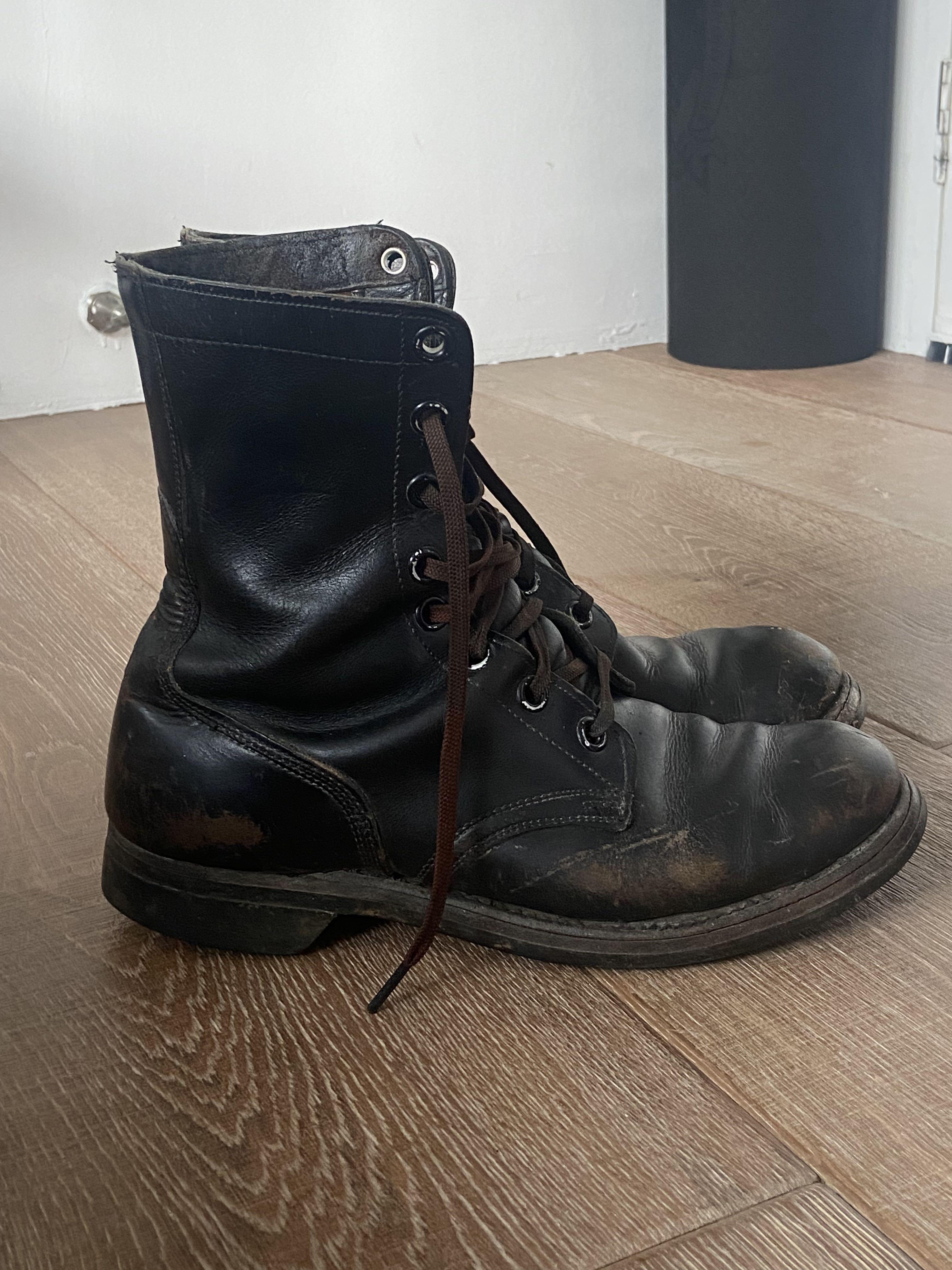 Mens distressed military boots hot sale