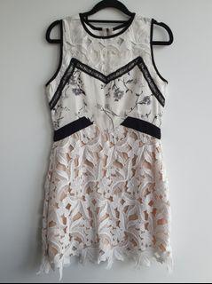 White lace floral dress