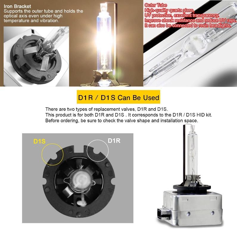 D1S Xenon HID Headlight Replacement Bulbs White 6000K 35W – winpower