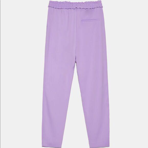 ZARA Lilac High-Waisted Pants