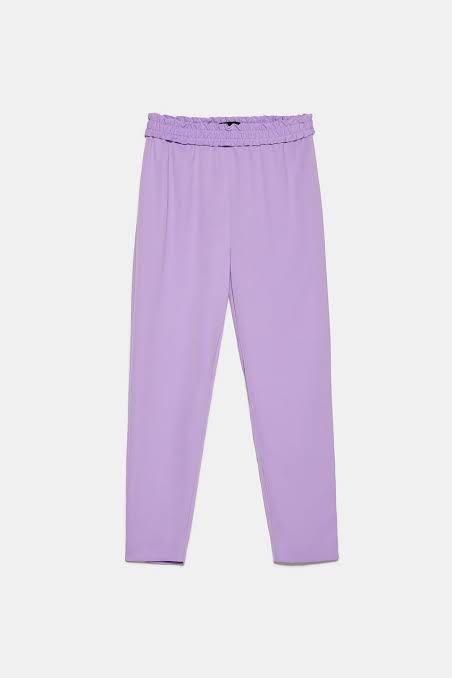 ZARA Lilac High-Waisted Pants