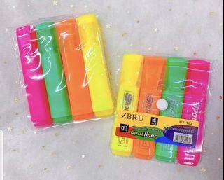 4pcs in one Highlighters Candy Colored Marker Set