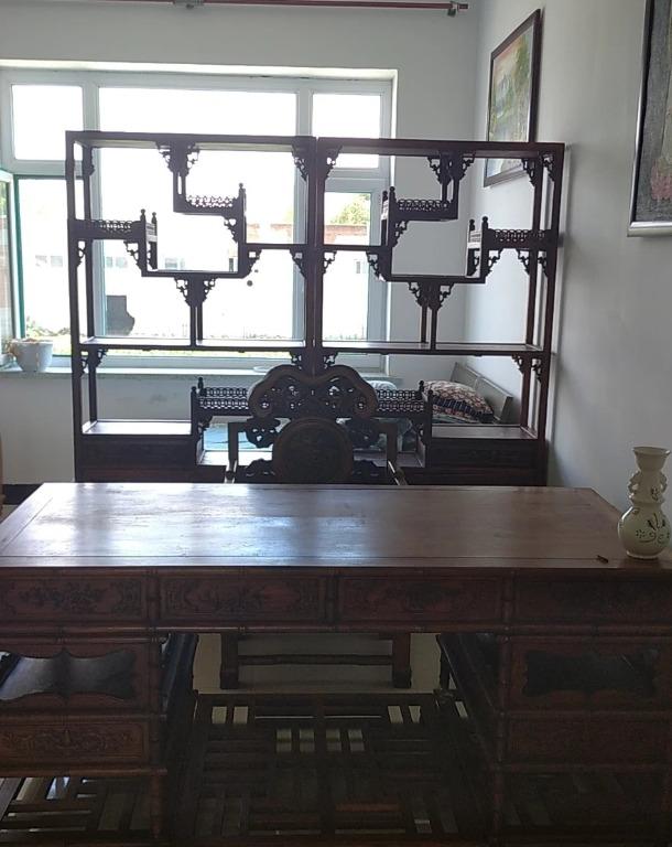 花梨木博古架 書桌回收 收購古典傢私 舊家具 傢俬 家居 傢俬 Carousell