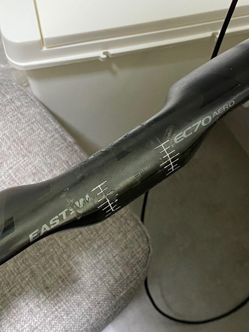Guidon Vélo De Route Easton EC70 Aero Carbone 31.8mm - 42cm Noir - Neuf