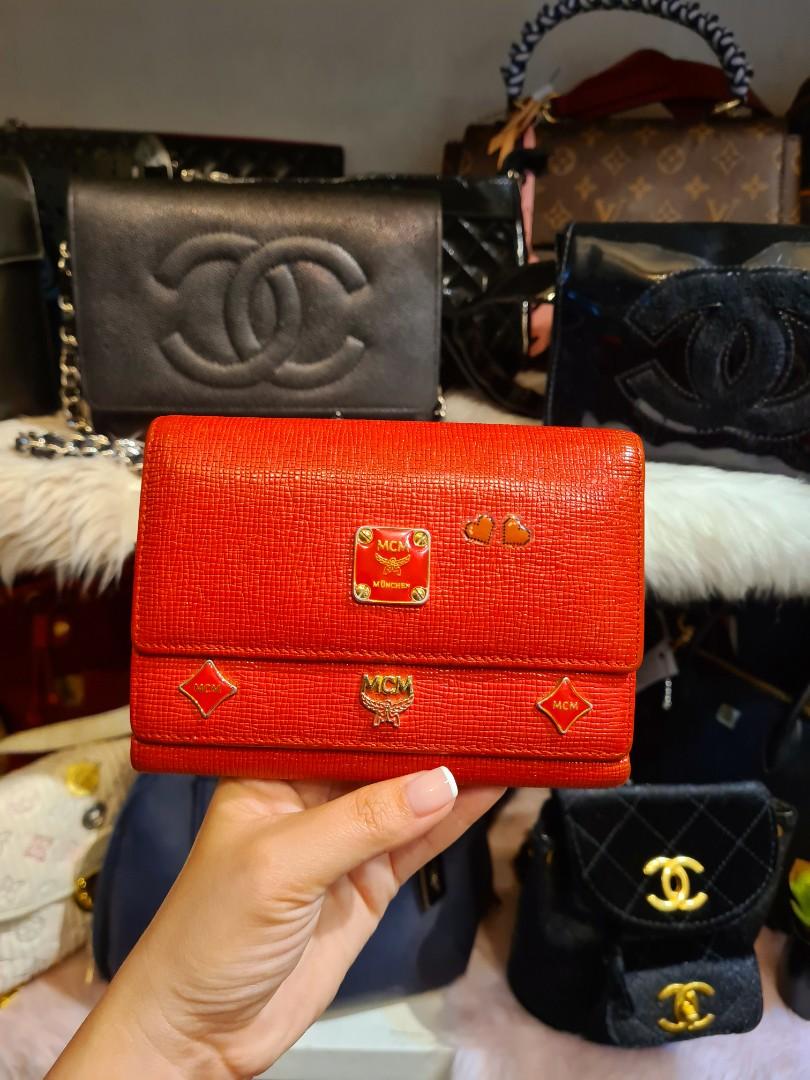 mcm red wallet
