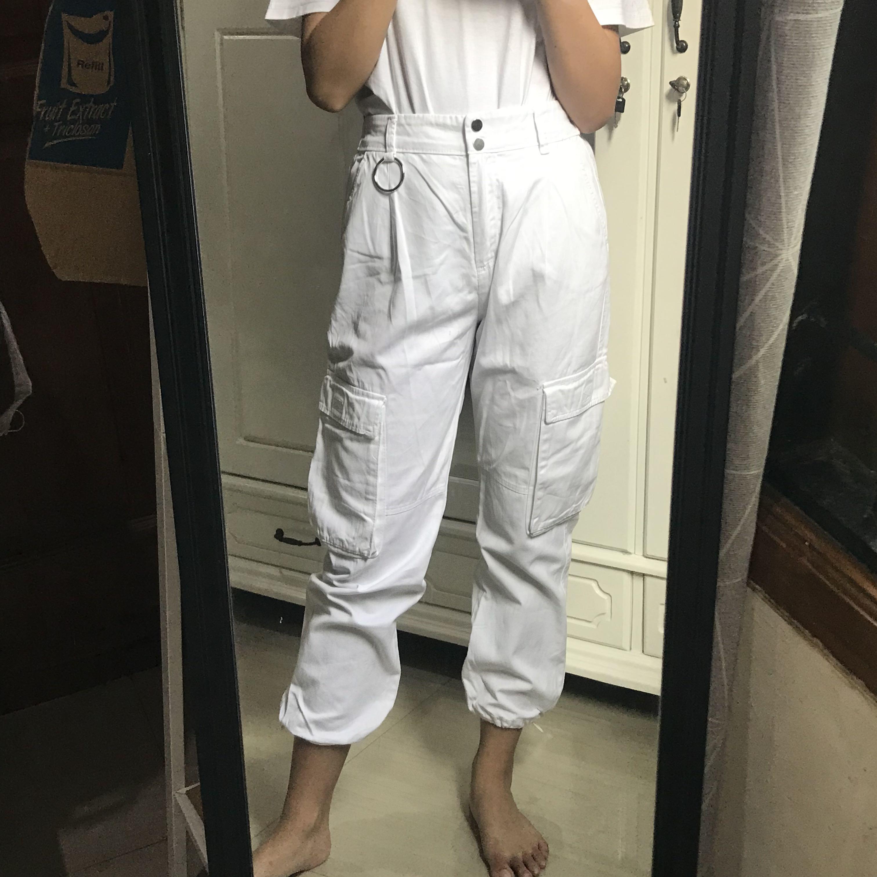 BERSHKA CARGO PANTS, Fesyen Wanita, Pakaian Wanita, Bawahan di Carousell