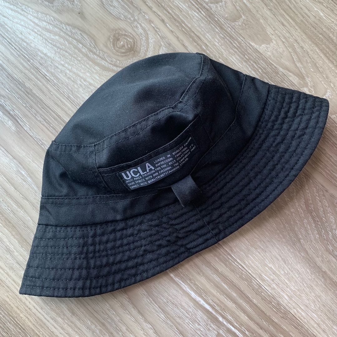 Black UCLA Bucket Hat, Men's Fashion 