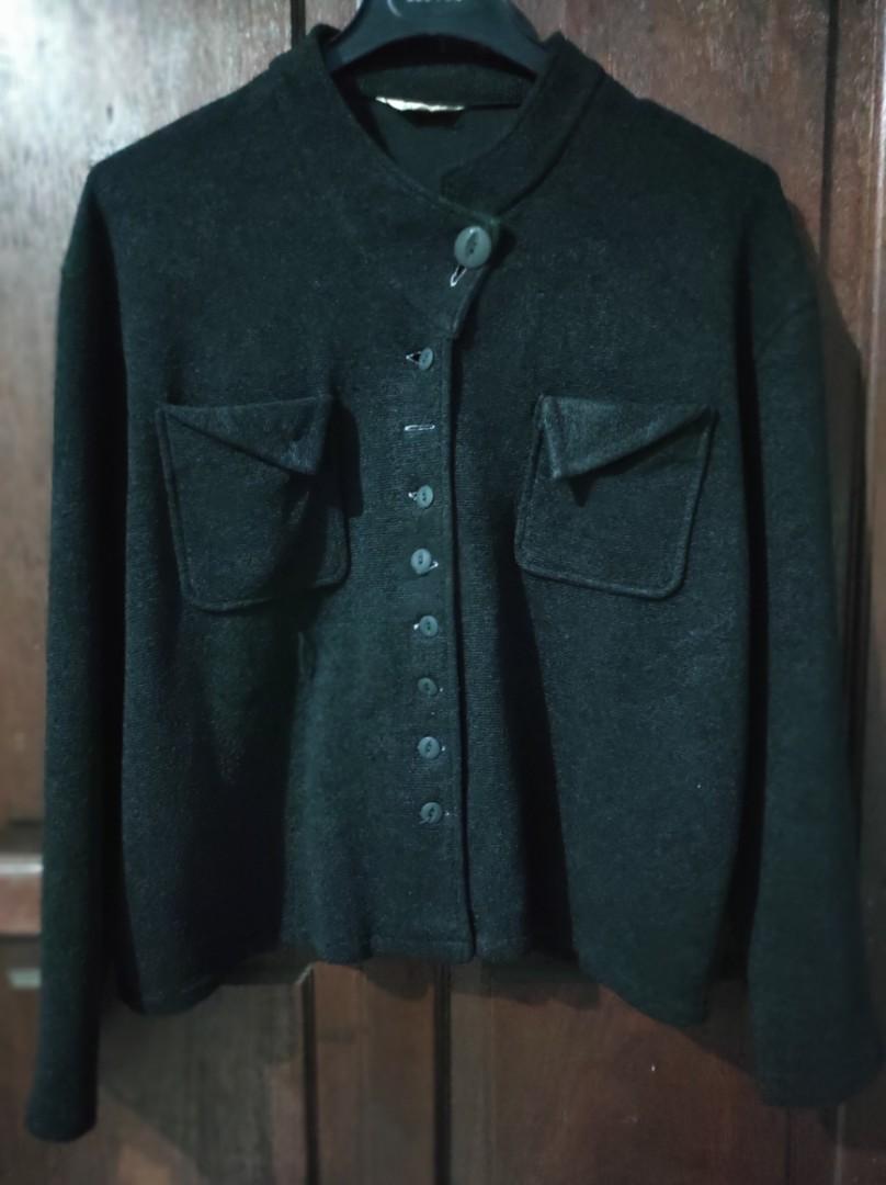 black wooly jacket