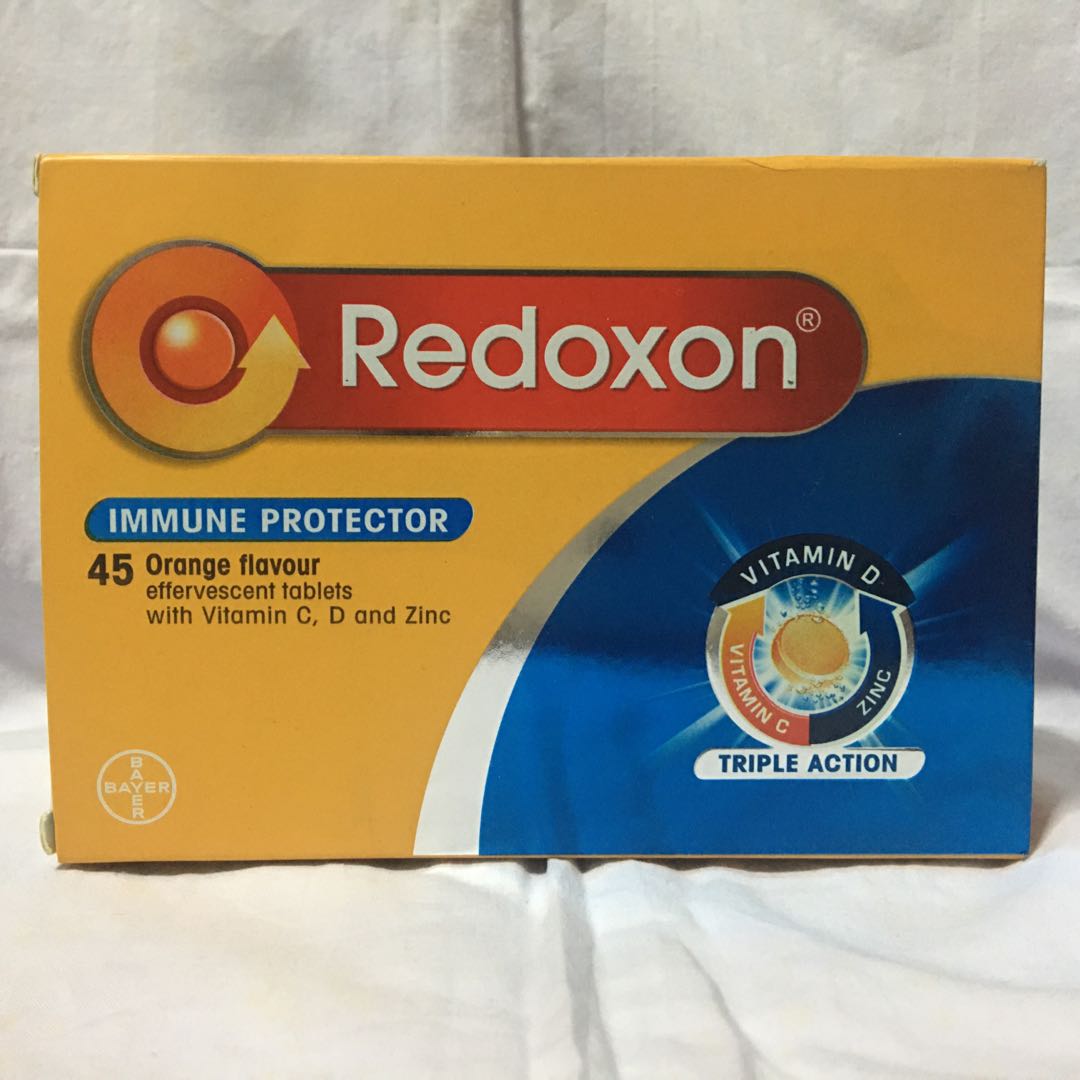 Bn Redoxon 45 Tablets Vitamin C D Zinc Health Nutrition Health Supplements Vitamins Supplements On Carousell
