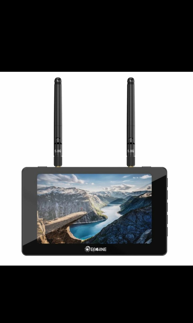 Eachine Moneagle 5 Inch IPS 800x480 5.8GHz 40CH Diversity Receiver 1000Lux FPV Monitor With DVR 360 Full View HD Display Built in 4000mAh Battery For