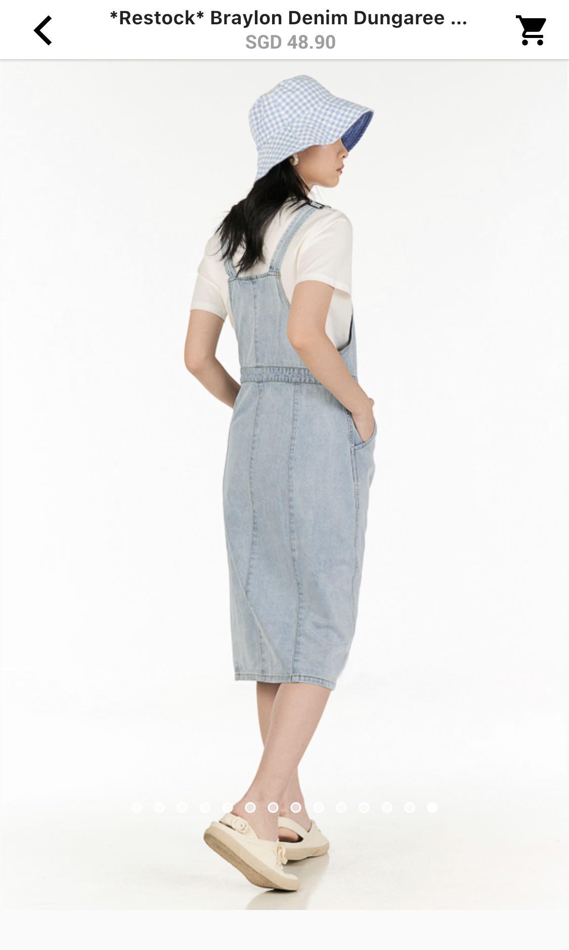 Restock* Kylen Denim Dungaree Maxi Dress