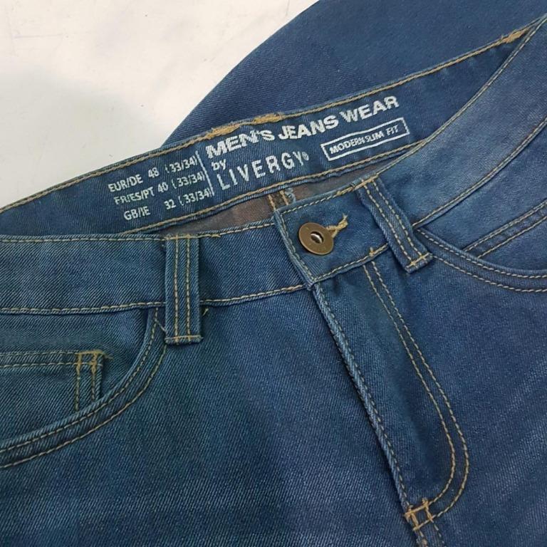 Først Lederen Humanistisk Brand New Livergy Men's Jeans Wear (Modern Slim Fit), Men's Fashion,  Bottoms, Jeans on Carousell