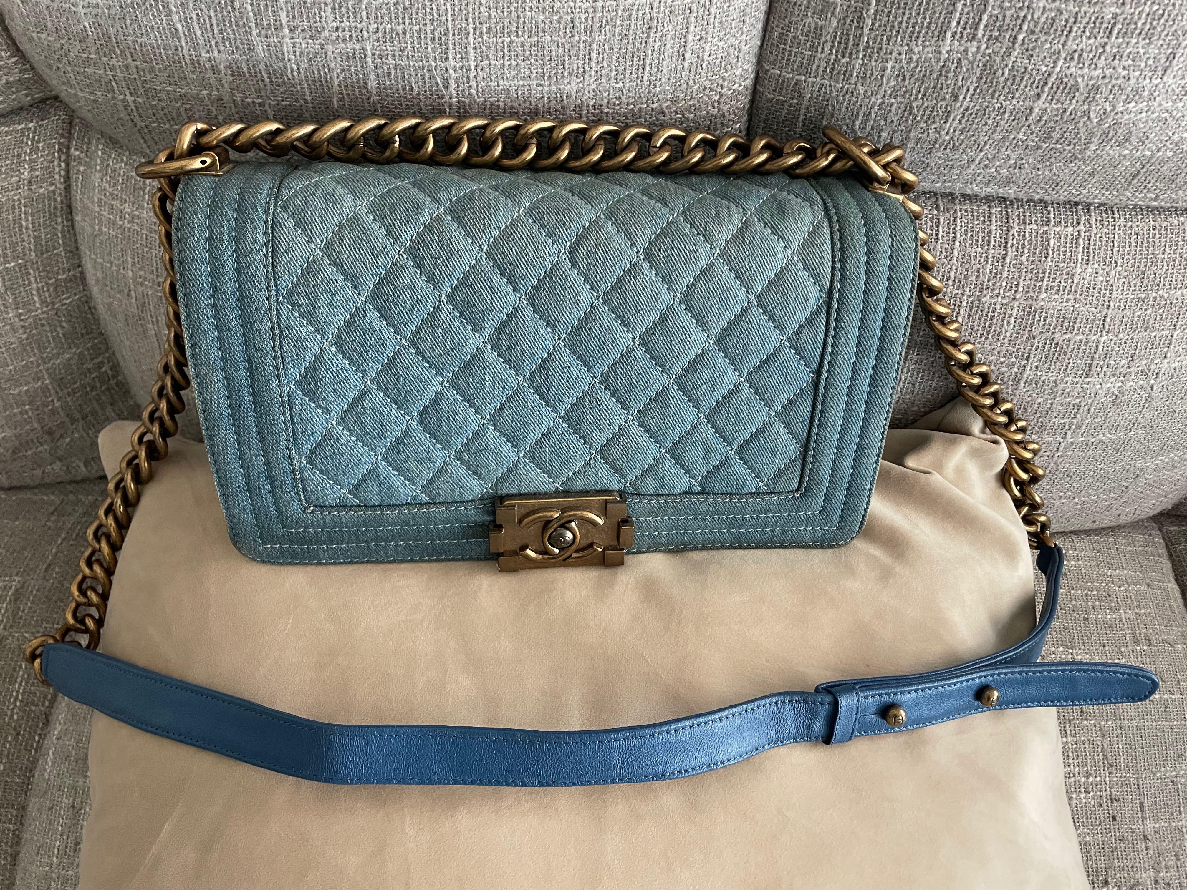 Chanel denim hotsell boy bag