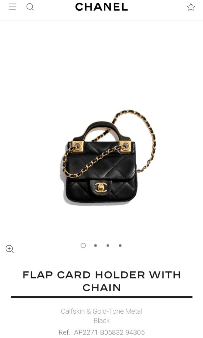 Chanel Flap Card Holder with Chain, Luxury, Bags & Wallets on Carousell