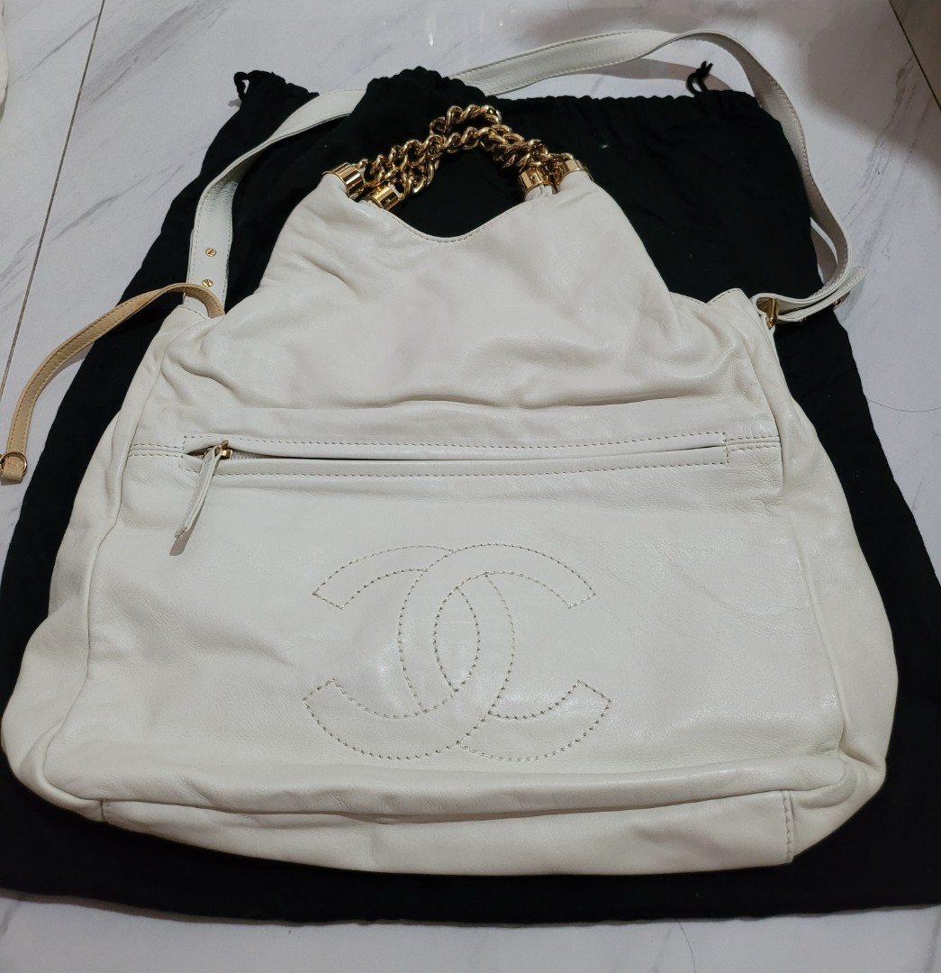 Chanel 22 Brand New White Large Tote Shoulder Bag - LAR Vintage