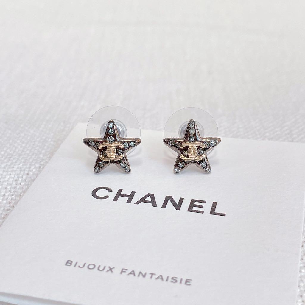 不議價！Chanel Star Earrings #58, 名牌, 飾物及配件- Carousell