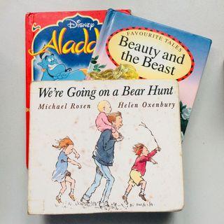 Children’s Books (Aladdin, Beauty and the Beast, We’re Going on a Bear Hunt)