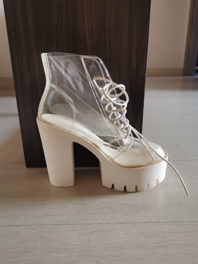 Clear platform boots
