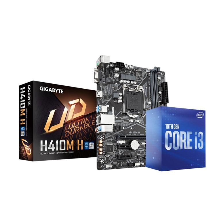 core i3 bundle (Category: Computer Parts) located in Quezon City. Submitted by monasa (Listing ID 1103560173, Image 3). Description: INTEL CORE I3-10100 PROCESSOR BUNDLE GIGABYTE H410M S2H V2 (1YEAR WARRANTY).