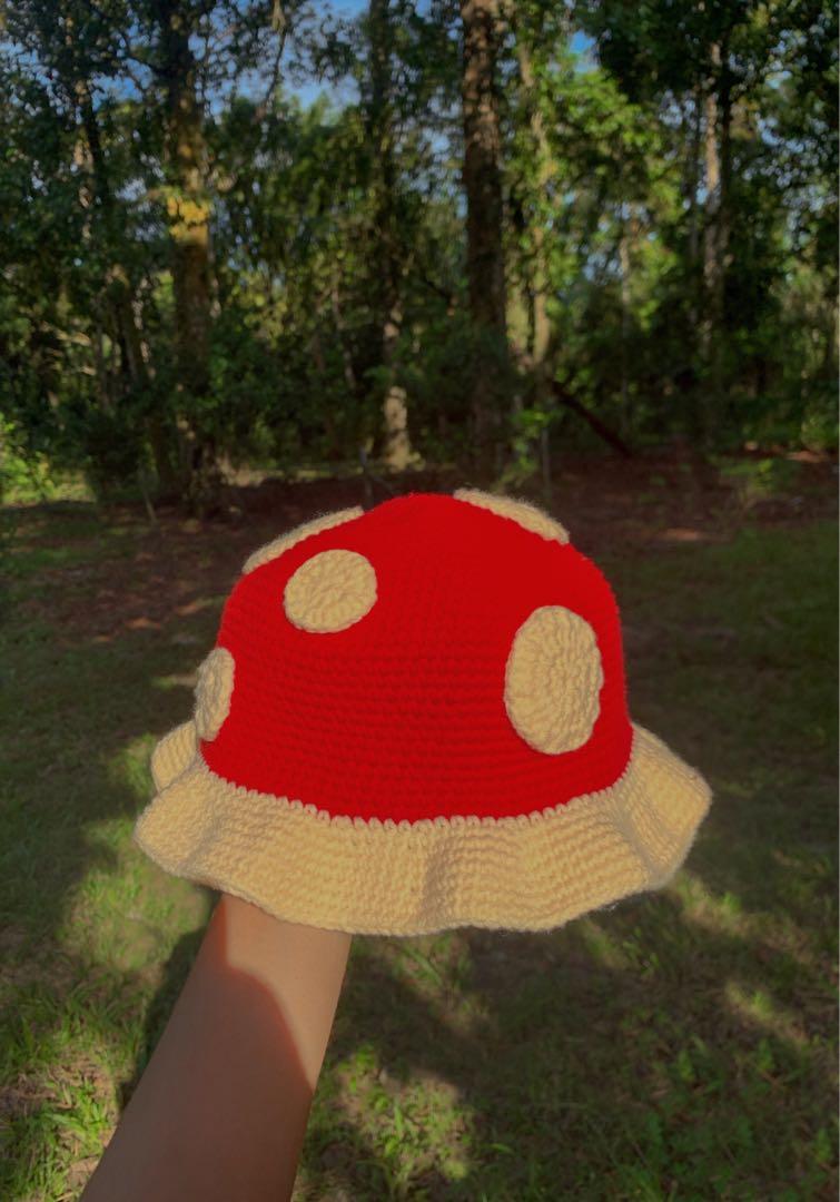 Crochet mushroom 🍄 bucket hat, Hobbies 