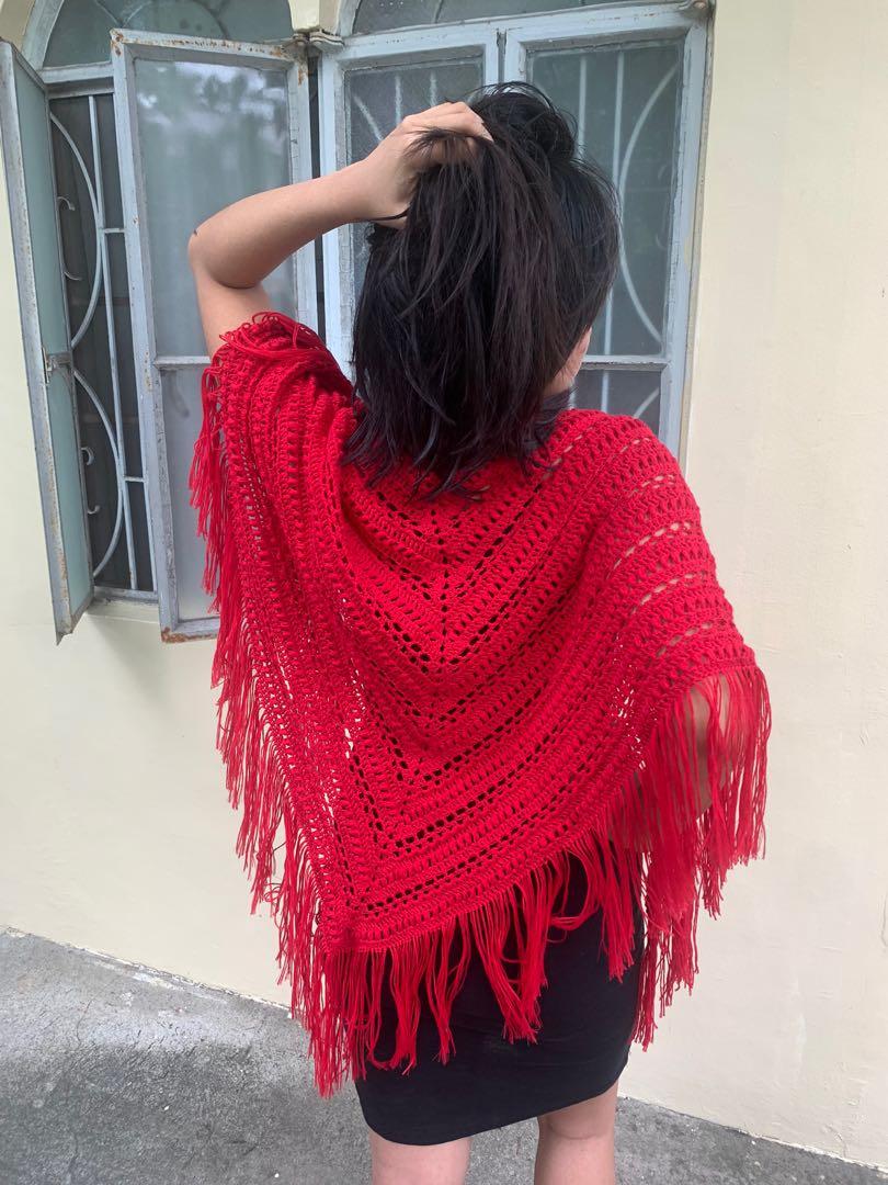 Crochet Shawl (Category: Coats, Jackets and Outerwear) located in Las Pinas. Submitted by untouchedxo (Listing ID 1103554005, Image 1). Description: Crochet boho shawl Available in other colors Commissions are available just direct message me for your preferred designs.