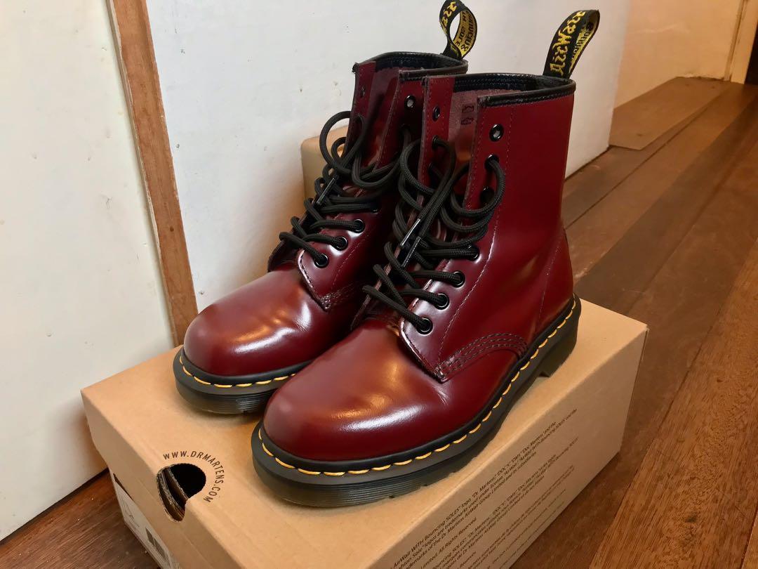 balanced Slime Automatically Dr Martens 1640 Cherry Red 5UK, Men's Fashion, Footwear, Boots on Carousell
