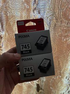 Empty canon pixma 745 black and 746 colored ink cartridge for computer printer