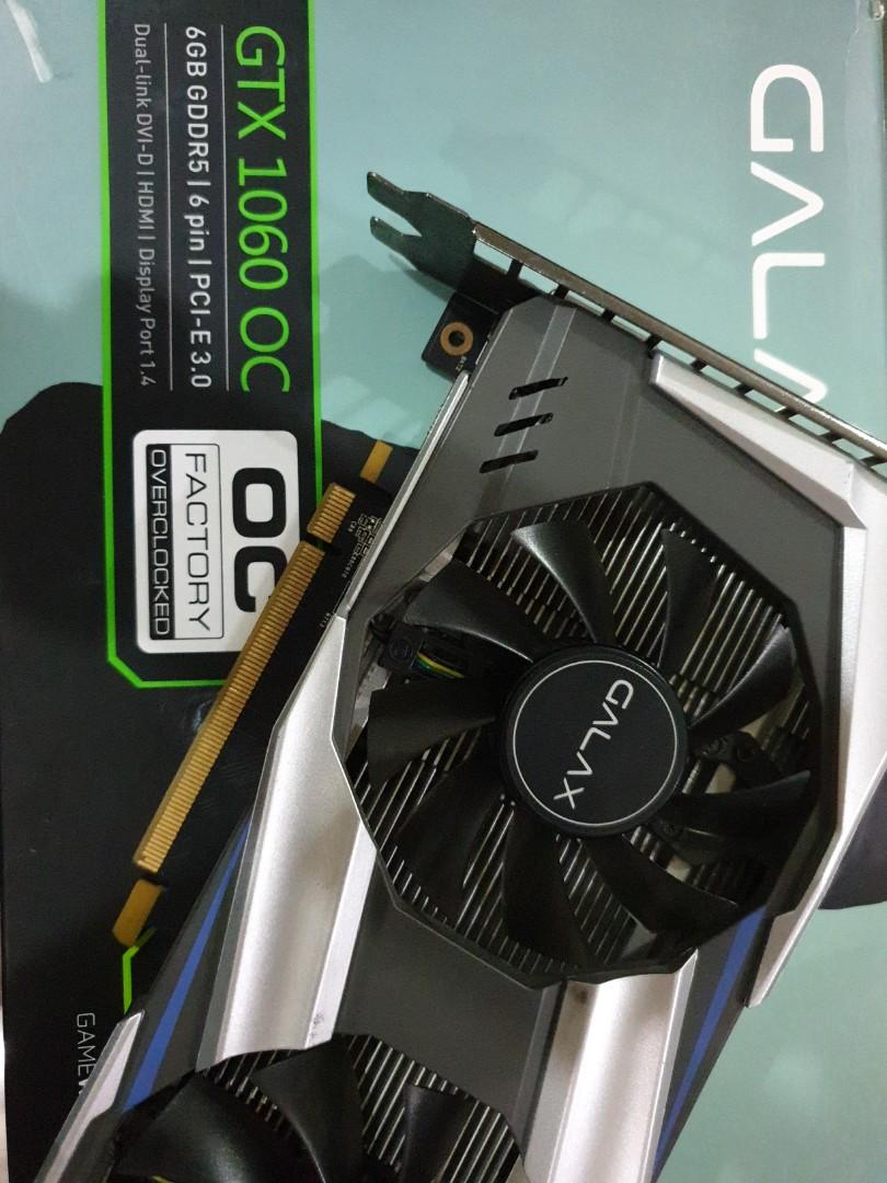 GALAX GTX 1060 OC GEFORCE DDR5 6GB Computers Tech Parts