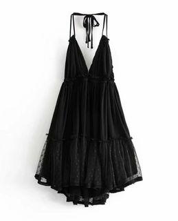 halter ruffle dress! Size M