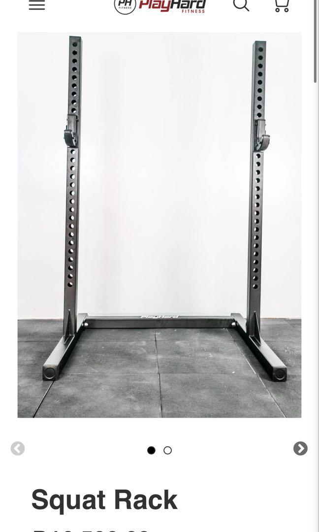 Heavy Duty squat rack (Category: Other Sports Equipment and Supplies) located in Mandaluyong City. Submitted by cque10 (Listing ID 1103639669, Image 1). Description: Squat rack from playhard Bought for 16,500 Location: San Juan .