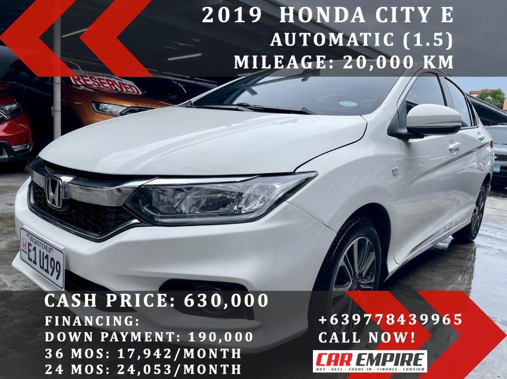 Honda City 2019 1 5 E Auto Cars For Sale Used Cars On Carousell