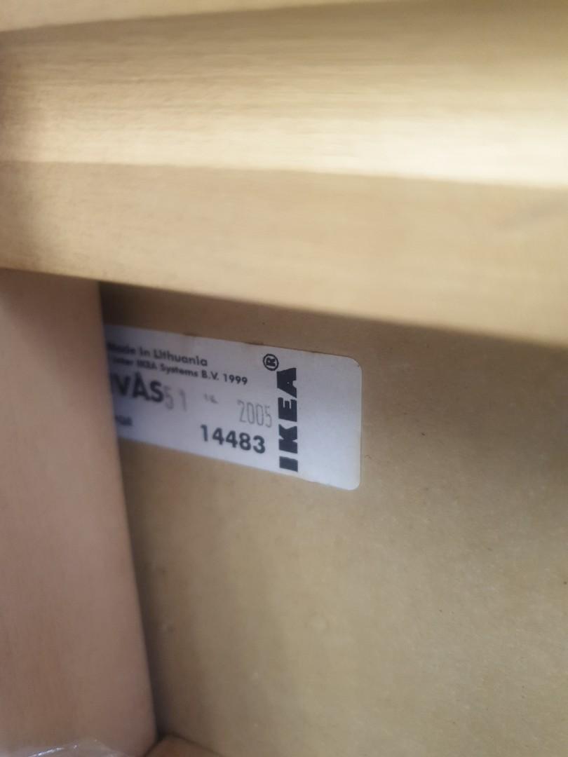Ikea IVAS Glass coffee table with solid wooden stand and wooden ...