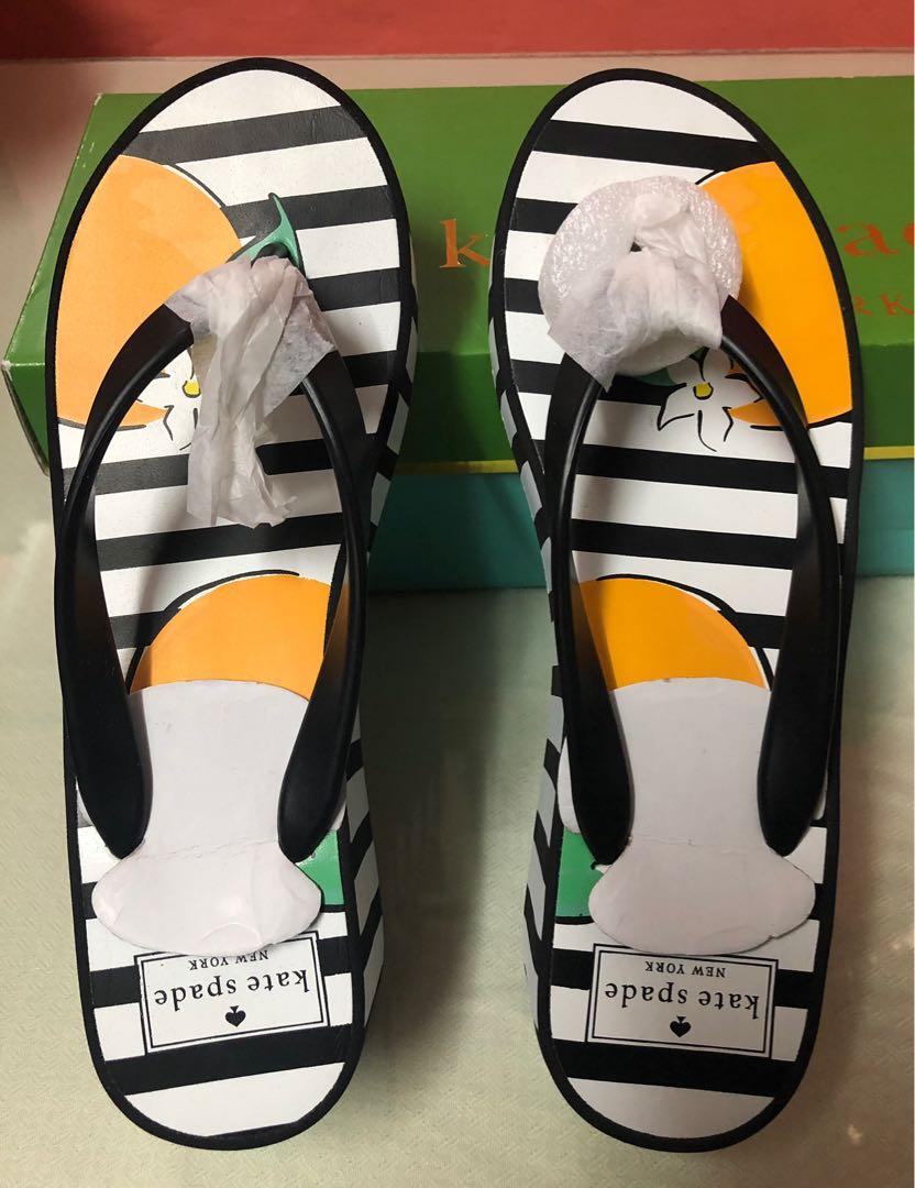 Striped kate spade flip discount flops