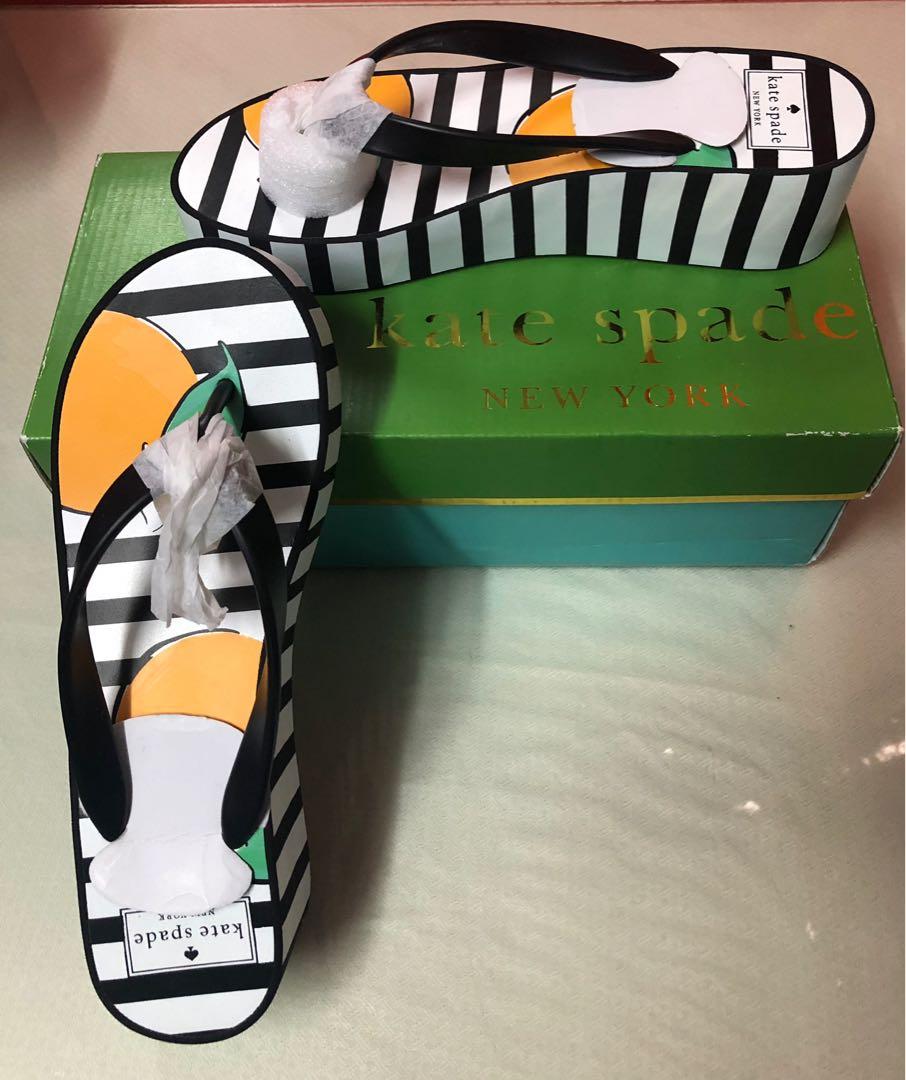 Striped kate spade flip flops shop