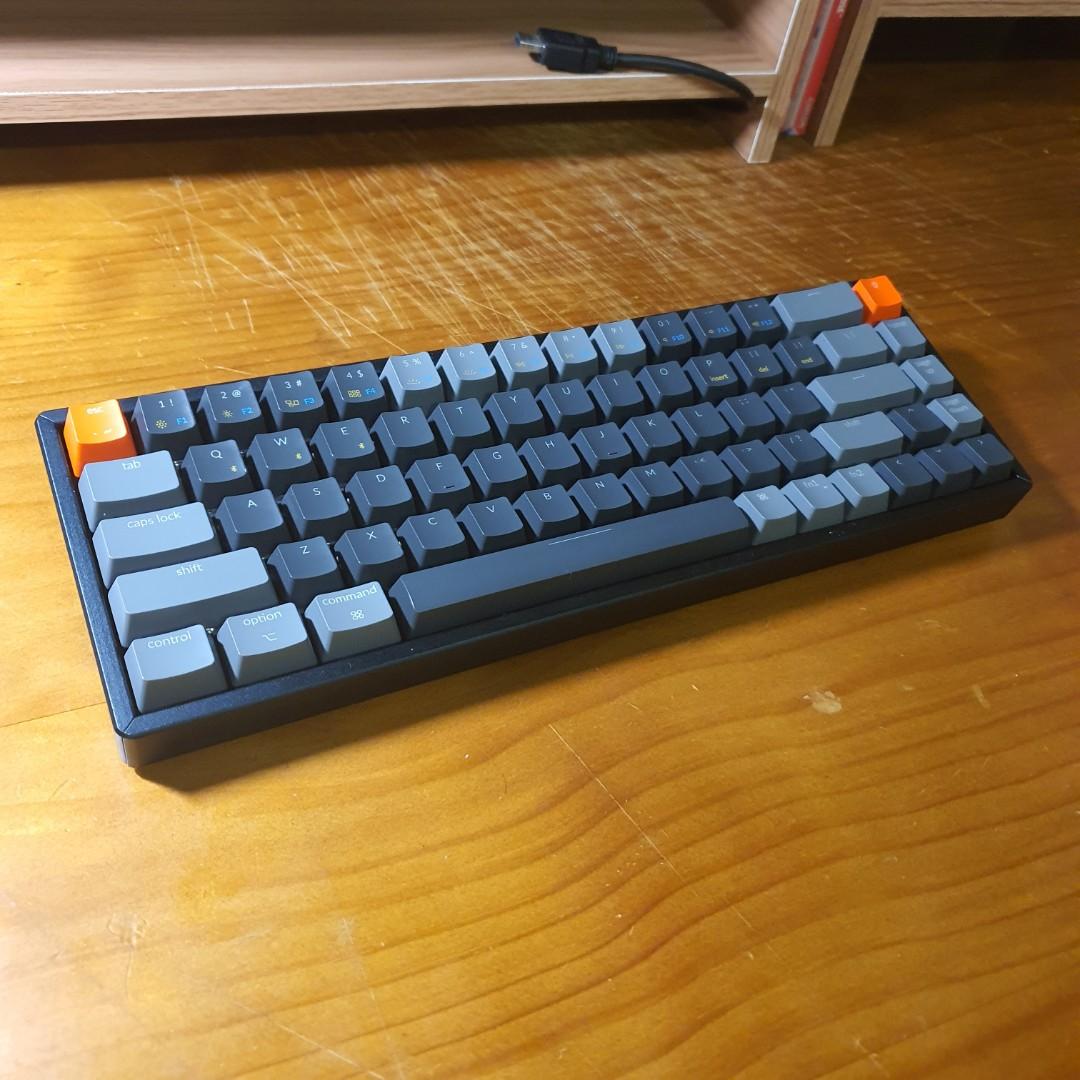 Keychron k6 Hot swappable RGB Aluminium Blue switches, Computers & Tech