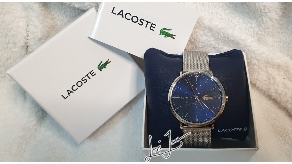 Silver lacoste watch best sale