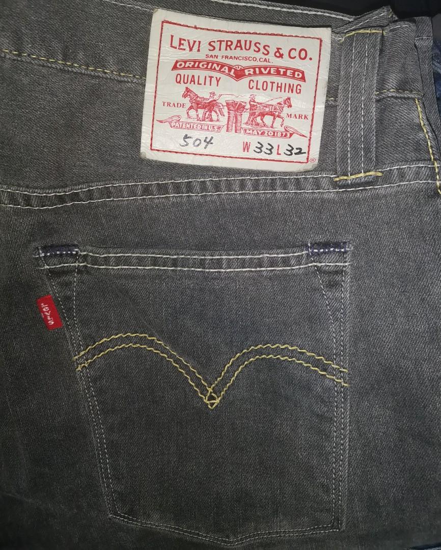 Levi's 504 Grey Jeans, Men's Fashion, Bottoms, Jeans on Carousell