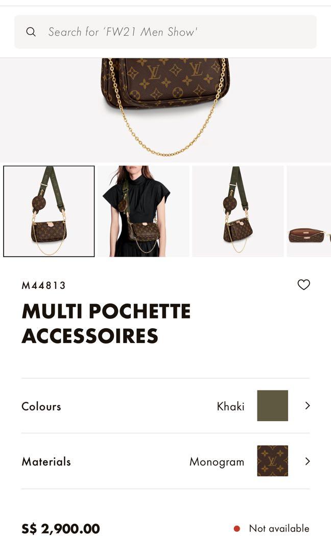 Louis Vuitton Multi Pochette Accessoires Monogram M44813 Khaki
