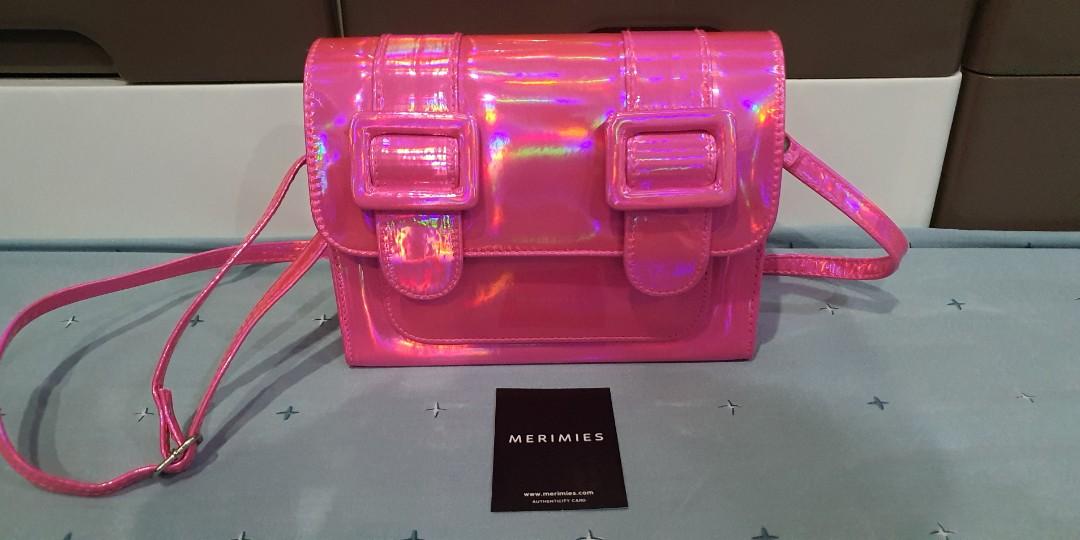 Holographic pink bag clearance