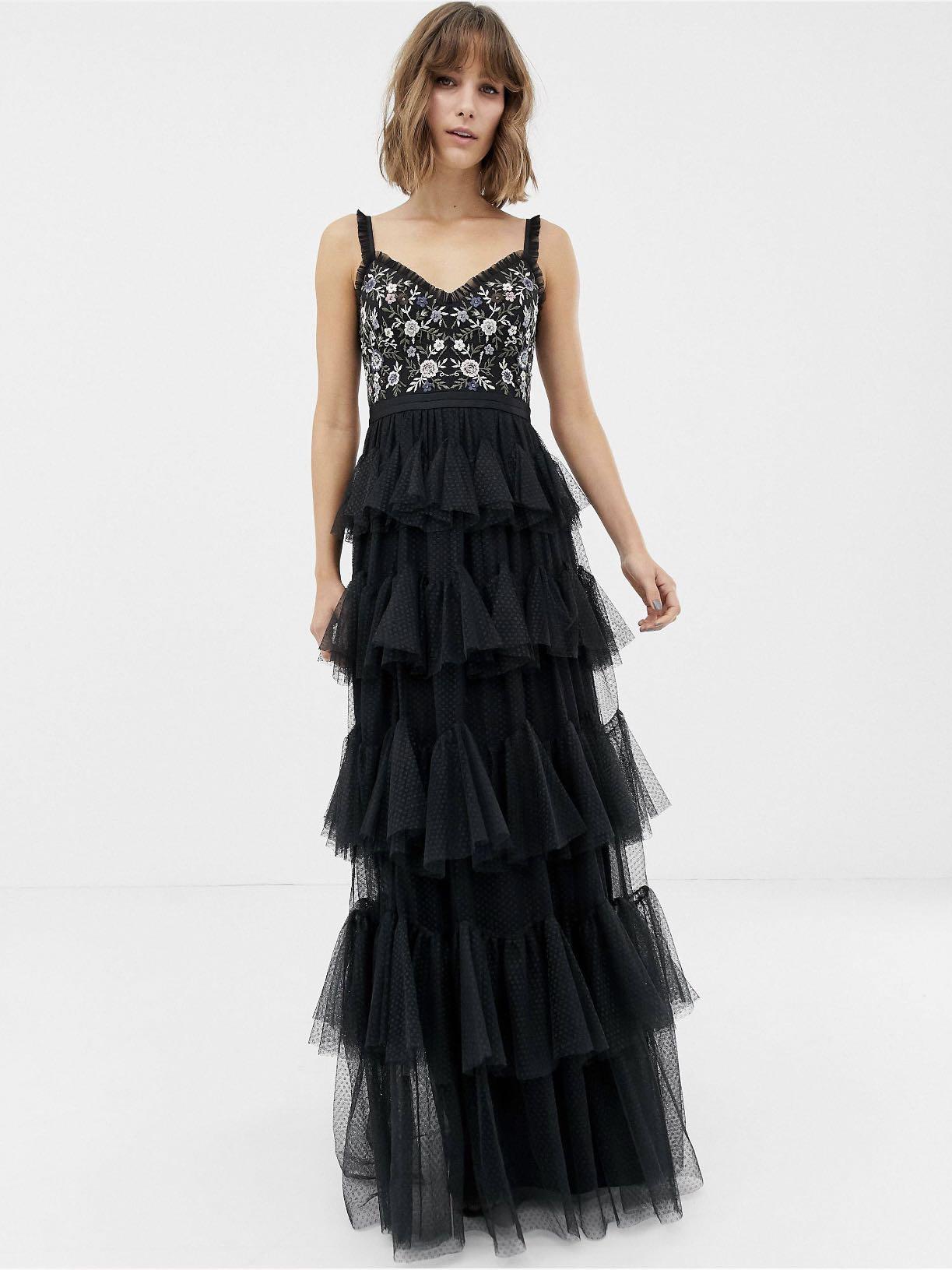 needle & thread black dress
